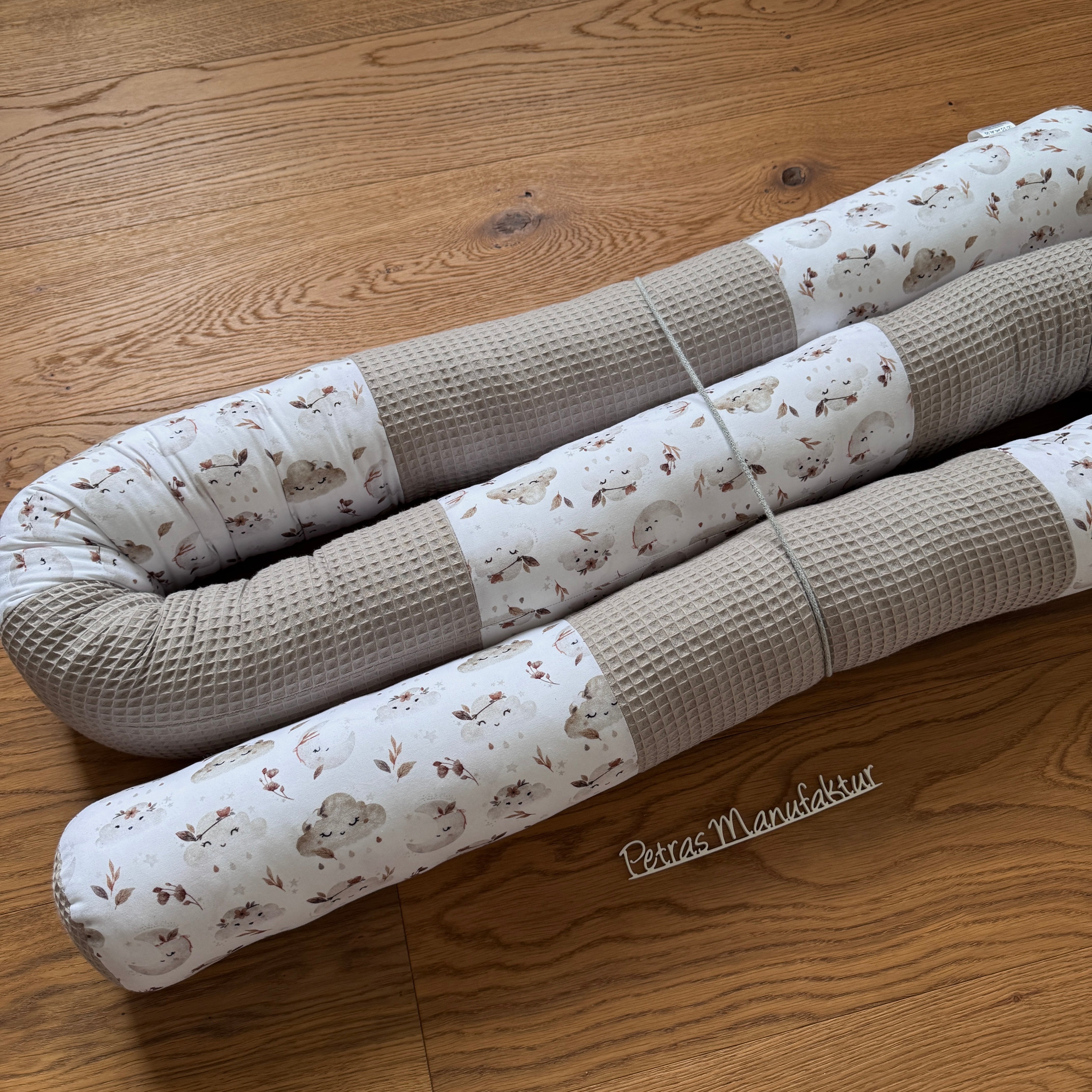 Bettschlange "Wolken beige"